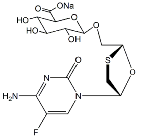 Emtricitabine O-β-D-Glucuronide Sodium Salt